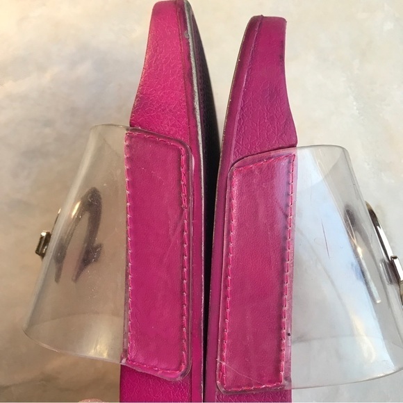 True religion fuschia pink and clear strap slides size 8 - Picture 5 of 11